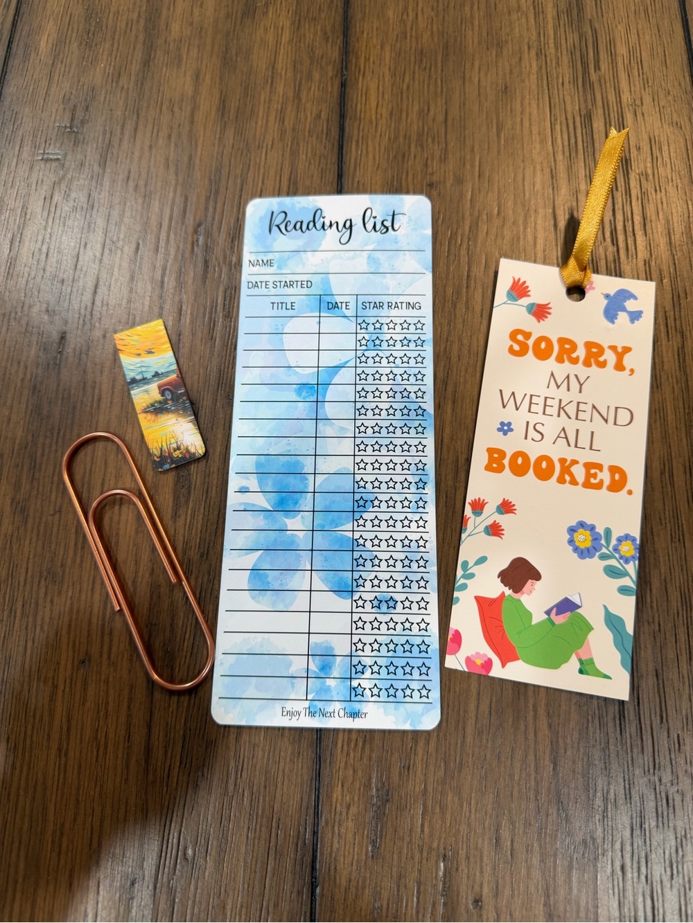 Bookmark bundle. 4 bookmarks- two paper, one metal and one magnetic - Picture 2 of 4